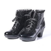 New Elegant Fashion Autumn Winter Boots Soft Sole Dance Shoes Woman Genuine Leat - £64.55 GBP