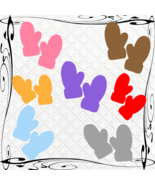 Mittens 1M-Digital Clipart-Art Clip-Gift Cards-Banner-Gift Tag-Jewelry-T... - $37.17 MXN