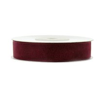 Sheer Organza Ribbon 25 Yard Roll 5/8&quot; Wine - $0.86