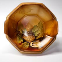 Noritake Handled Nut Bowl Hand Painted Molded Relief Embossed Acorn &amp; Le... - $34.62