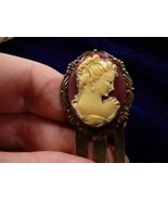(CBS8-3) Victorian LADY hair up burgundy ivory CAMEO BOOKMARK book mark ... - £22.89 GBP