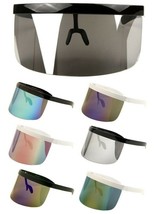 Oversized Xxl Huge Mono Shield Wrap Around Face Visor Futuristic Sunglasses Xl - £7.95 GBP