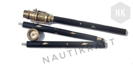 Antique Wooden Walking Cane Stick with Dolland Telescope &amp; Compass Handle - $33.08