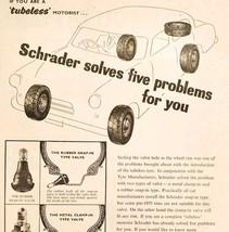 1957 Schrader Tire Valves England Import Advertisement Autocar Automobil... - $554.45 MXN