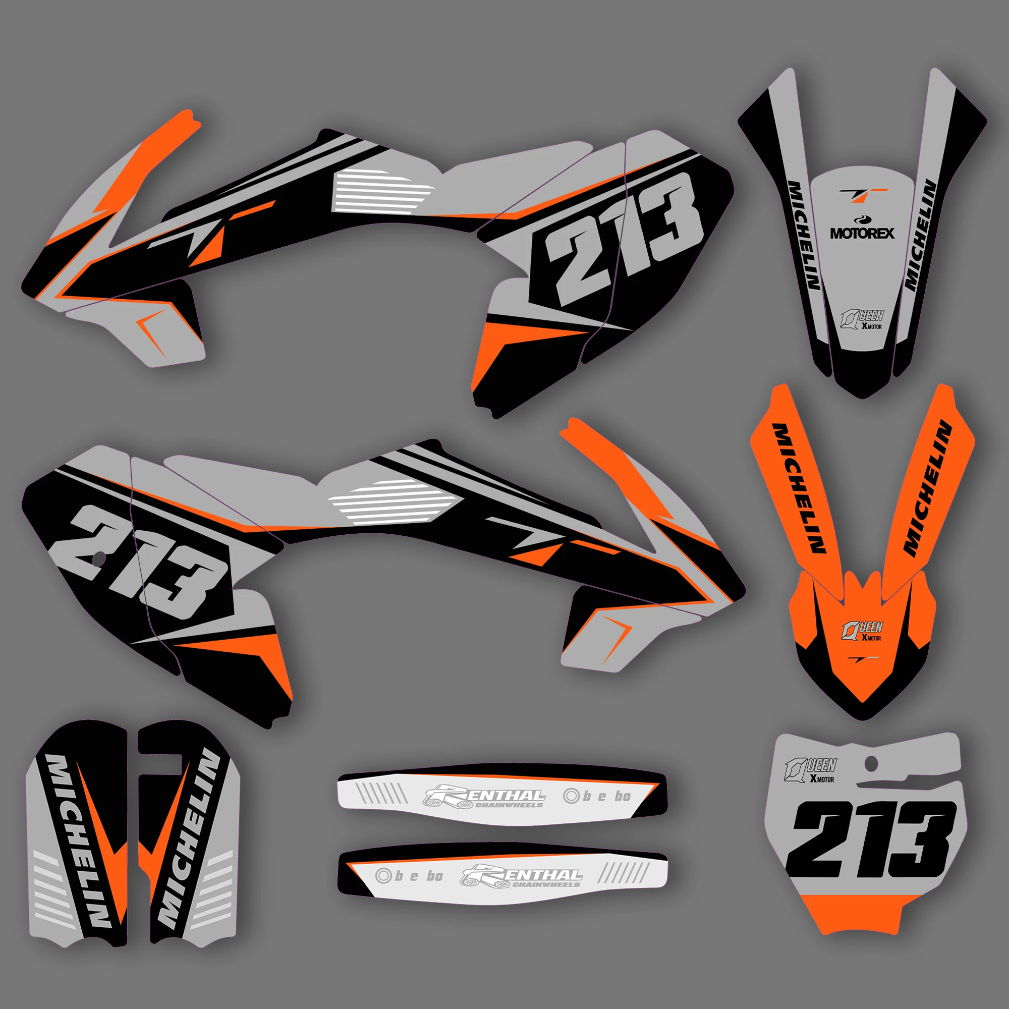 NEW Team  X MOTOR GRAPHICS &amp; BACKGROUND DECAL STICKER Kits Fit   SX 65  ... - $304.91