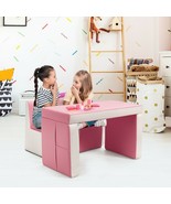 Multi-functional Kids Sofa Table Chair Set-Pink - Color: Pink - £122.26 GBP