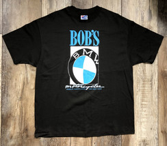 Vintage T-Shirt Bobs BMW Motorcycles Jessup Maryland Black Hanes Beefy-T Size XL - £31.74 GBP