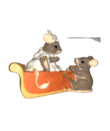 An adorable little Mouse sitting on top of a Slice, Of ￼pumpkin Pie - $29.85 CAD