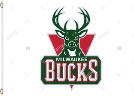 Milwaukee Bucks White Flag 3X5Ft Polyester Banner  - £12.61 GBP