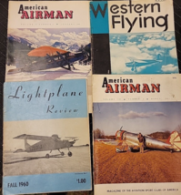 Lot of 4) Vintage 50s, 60 Aviation Magazines Lightplane Review American Airman + - £24.37 GBP