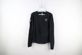 Vtg Y2K 2003 Harley Davidson Womens Large Faded Ribbed Knit Long Sleeve Sweater - £59.45 GBP