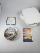 Thomas Kinkade March Calendar Plate 5-3/4&quot; Simpler Times Emerald Isle Cottage - $12.86