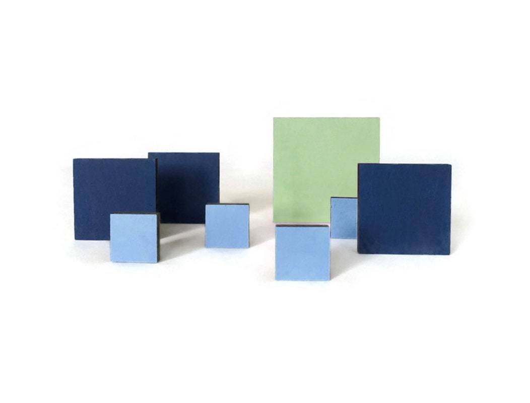 Customizable Laser-Cut Wood Wall Ornament, Handmade Geometric Squares, U... - $35.00