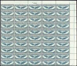 C24, MNH F-VF 30¢ Complete Sheet of 50 Stamps - CV $675 *-* Stuart Katz - £275.32 GBP