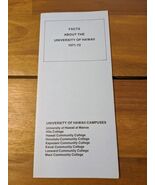 Facts About The University Of Hawaii 1971-72 Brochure - $34.92 CAD