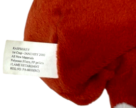 Vtg. 2000 Mr. Jelly Belly 7" Raspberry Red Collectible Stuffed Plush Bean Bag image 4