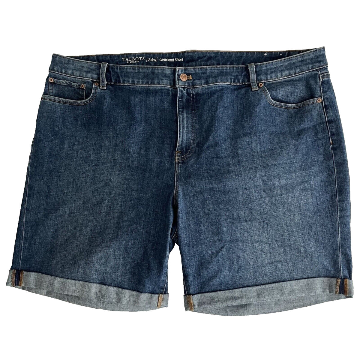 Talbots Flawless Girl Friend Denim Cuffed Shorts Size 24W - $28.49