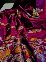 Traditional Soft Silk Saree Indian, Wedding Party Wear Sarees for Women, Designe - £43.06 GBP