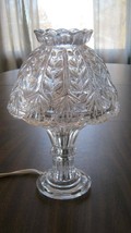 Vintage Lead Crystal Boudoir Table Lamp Heavy Cut Glass Vanity Night Stand Clear - £43.82 GBP