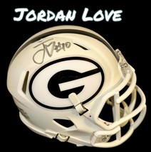 JORDAN LOVE AUTOGRAPHED SIGNED GREEN BAY PACKERS FOOTBALL MINI HELMET w/... - $153.44