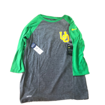 NWT New Oregon Ducks Nike Dri-Fit Women's Throwback Logo 3/4 Sleeve Small Shirt - £18.60 GBP