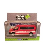 Denver Die Cast Ford Transit Fire Department Red Van 1:48 Scale - £14.20 GBP