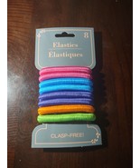 Elastics Hair Ties Set Of 8 Clasp Free-Brand New-SHIPS N 24 HOURS - €12,88 EUR