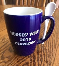 New Nurses Week Mug Cup 2018 Dearborn Michigan With Spoon  - £5.22 GBP