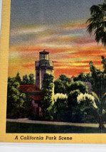 Postcard Los Angeles CA Park Color Linen Posted Bellflower CA Posted 1951  - £3.54 GBP