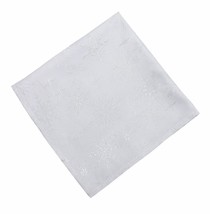 Snow Crystal White/Silver Christmas Embroidered Napkin - 45cm x 45cm - $6.30