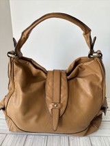Perlina Leather Shoulder Slouch Hobo Tan Brown Purse Bag Magnetic 3 Sect... - £21.77 GBP