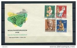 Germany 1958 Cover First Day Special Cancel 01.10.58 Mi 297-0 Complete set Cv 45 - £15.58 GBP