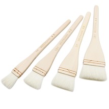 Creative Mark Hake Paintbrush Set 4Pcs Professional Soft White Goat Hair... - £20.45 GBP