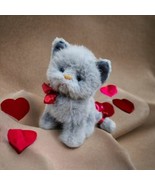Persian Gray 8&quot; Plush Kitten Kitty Bkue Eyes Stuffed Animal Toy From Mar... - £50.46 GBP