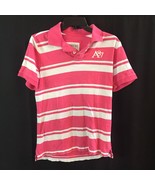 aeropostale Women a87 heritage stripe jersey polo shirt  Pink &amp; White - €8,59 EUR