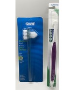 2 PK Oral-B Denture Brush Dual Head &amp; Proxabrush Set Of 2 - £12.44 GBP