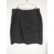 Catos Size 22W Skirt Black Ruffles Modest - $15.18