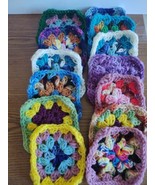 Lot Of 13 Hand Crocheted Granny Squares - $11.88