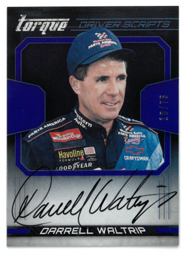 Primary image for Darrell Waltrip signed 2017 Panini Torque Racing Driver Scripts NASCAR On Card A