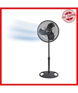 Elegant 16-Inch 3-Speed Oscillating Fan - Adjustable Height for Ultimate... - $84.01 CAD