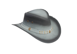 Western Cowboy Suede Leather Bush Hat Australian Style Hat Handmade Smoke Shaded - £35.01 GBP+