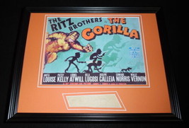 Edward Norris Signed Framed 11x14 Ritz Brothers The Gorilla Poster Display - £63.30 GBP