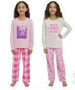Eddie Bauer Boys Girls Pajamas Set Pink Multicolor 4-Piece Need S&#39;More S... - $792.89 MXN