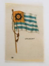 1910&#39;s Tobacco Silk Flag of Uruguay # 50 in Series - $190.17 MXN