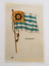 1910&#39;s Tobacco Silk Flag of Uruguay # 50 in Series - £7.85 GBP