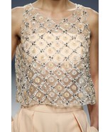Vintage style Bridal Blouse/Wedding Blouse/Women&#39;s Beaded Tops/Brides bo... - $295.00