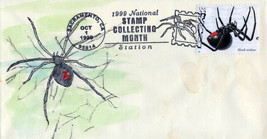 US 3354a FDC Spiders, Black Widow hand-painted SMB Cachets ZAYIX 01240254 - $10.00