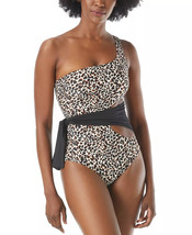 Vince Camuto One Piece Swimsuit Wrap Tie Cheetah Print Size 12 $126 - Nwt - £21.54 GBP