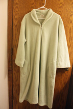 Secret Treasures Green Fleece Zipped Robe House Coat - Women&#39;s 2X - £15.75 GBP