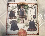 UNCUT Vintage Simplicity Pattern Girls Dress Jumper Blouse Purse 7015 5,... - $12.91